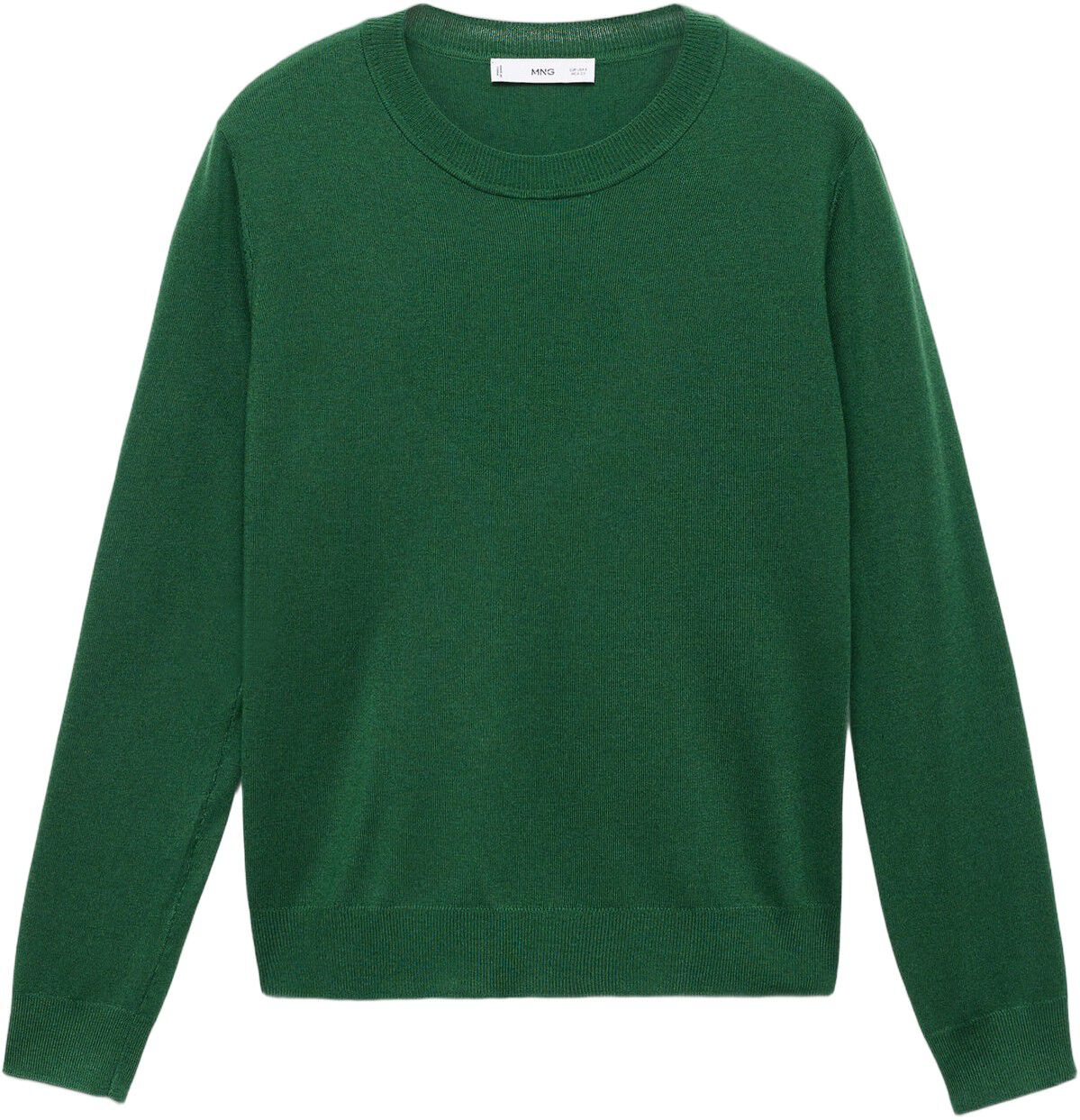 Fine-knit crew-neck sweater