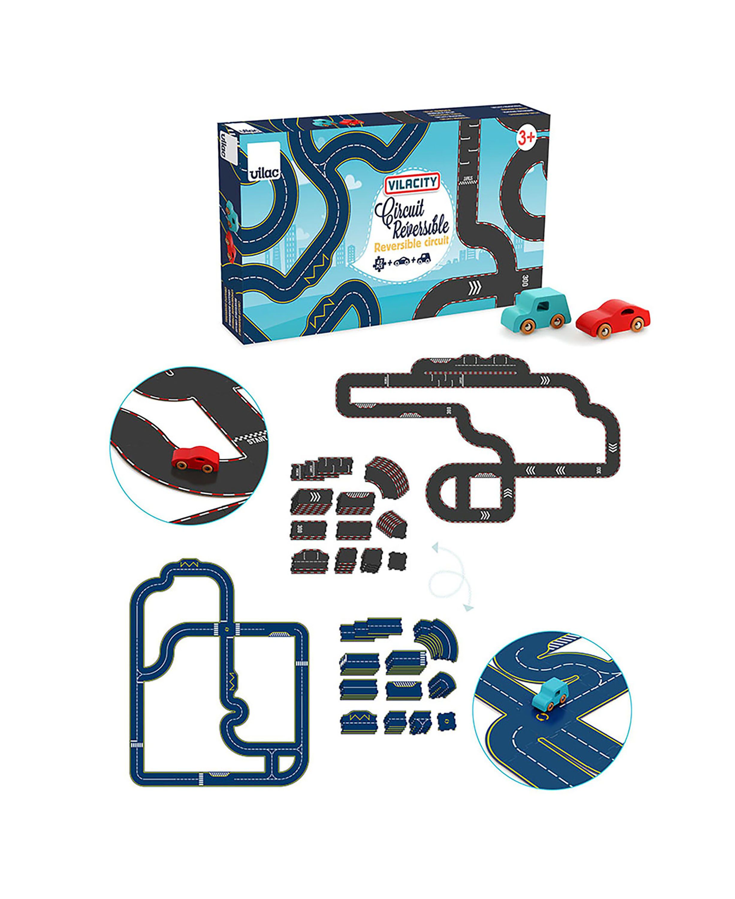 Vilac - Vilacity vendbar racerbane 42 dele