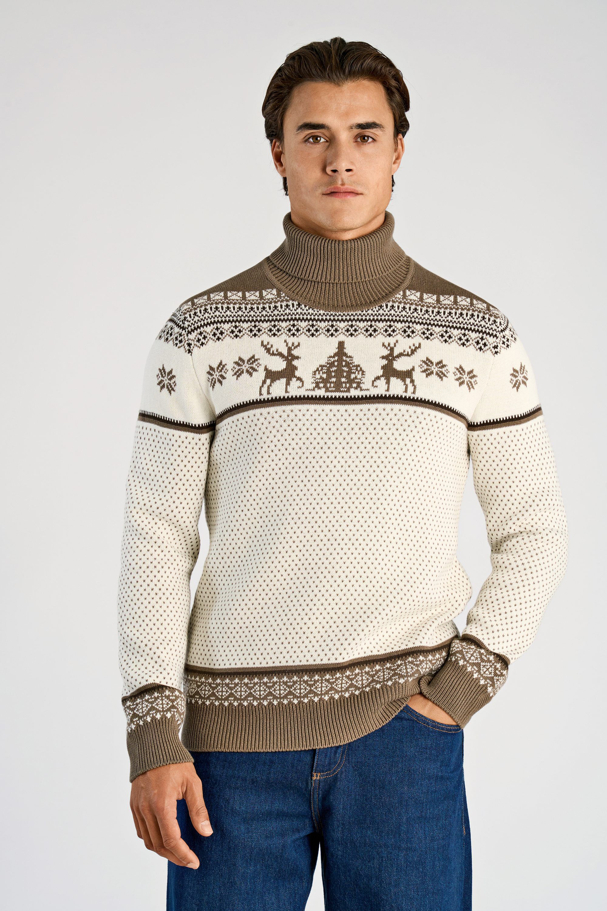 Jacquard holiday knit