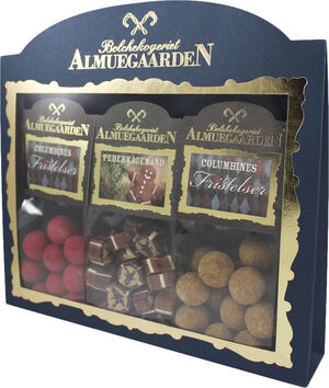 Gaveæske med Peberkagemand-bolcher & Chokolade-lakridser