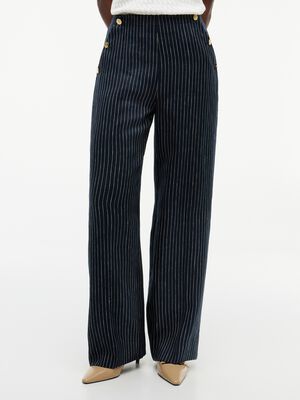 LINEN NAUTICAL STRIPE GB WIDELEG
