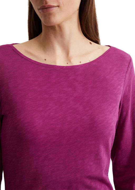 T-shirt, long sleeve, boat neck