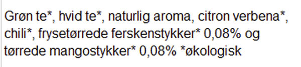 Grøn hvid te fersken og mango økologisk 160g