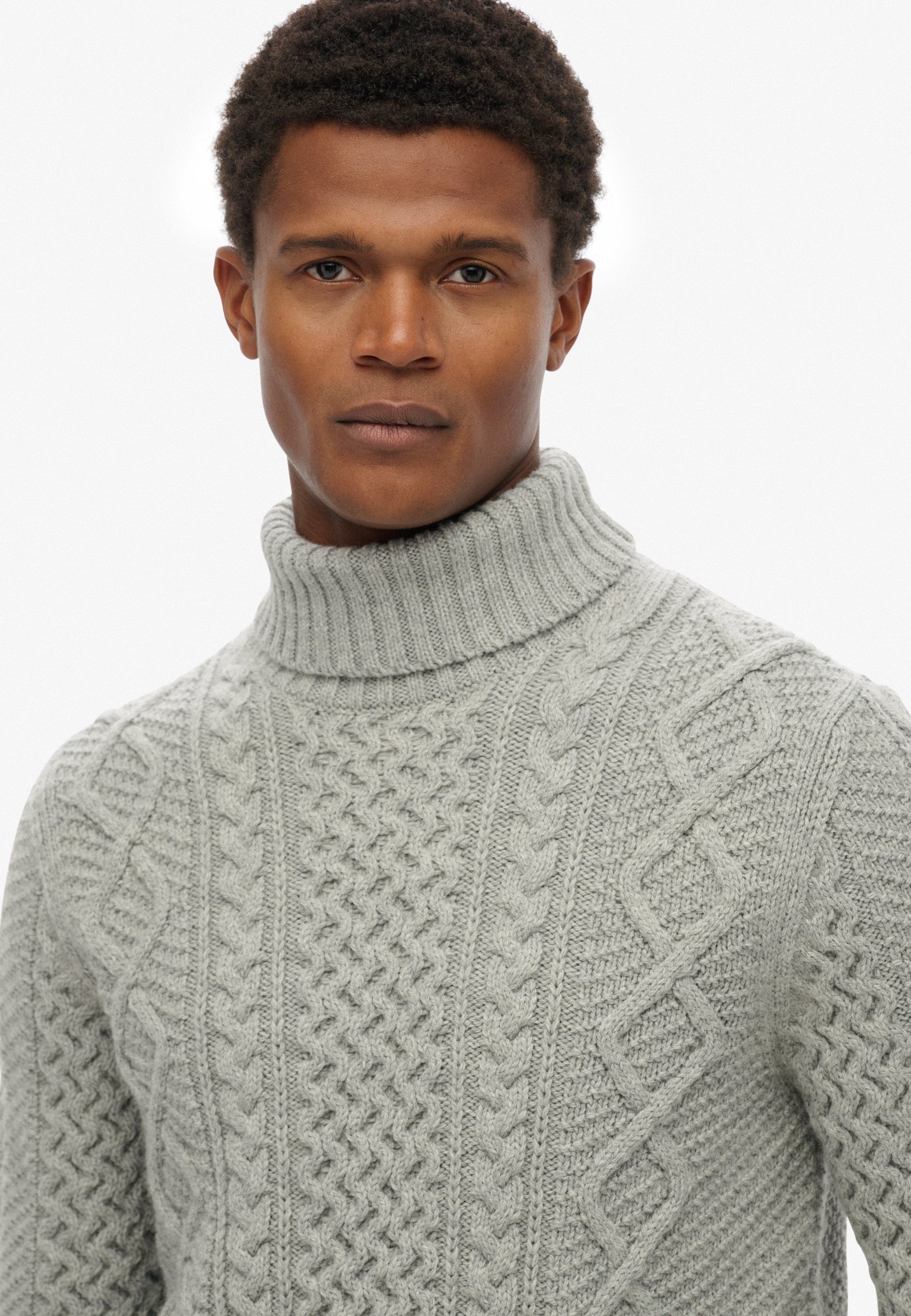 JACOB CABLE ROLL NECK JUMPER