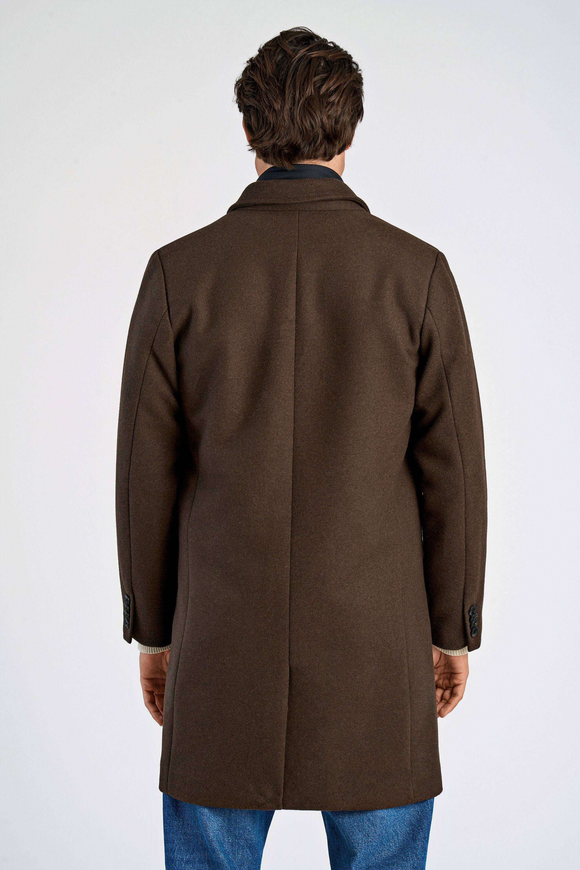 Detachable collar lapel coat
