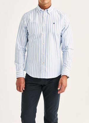 Douglas Oxford Stripe Shirt-Slim Fit