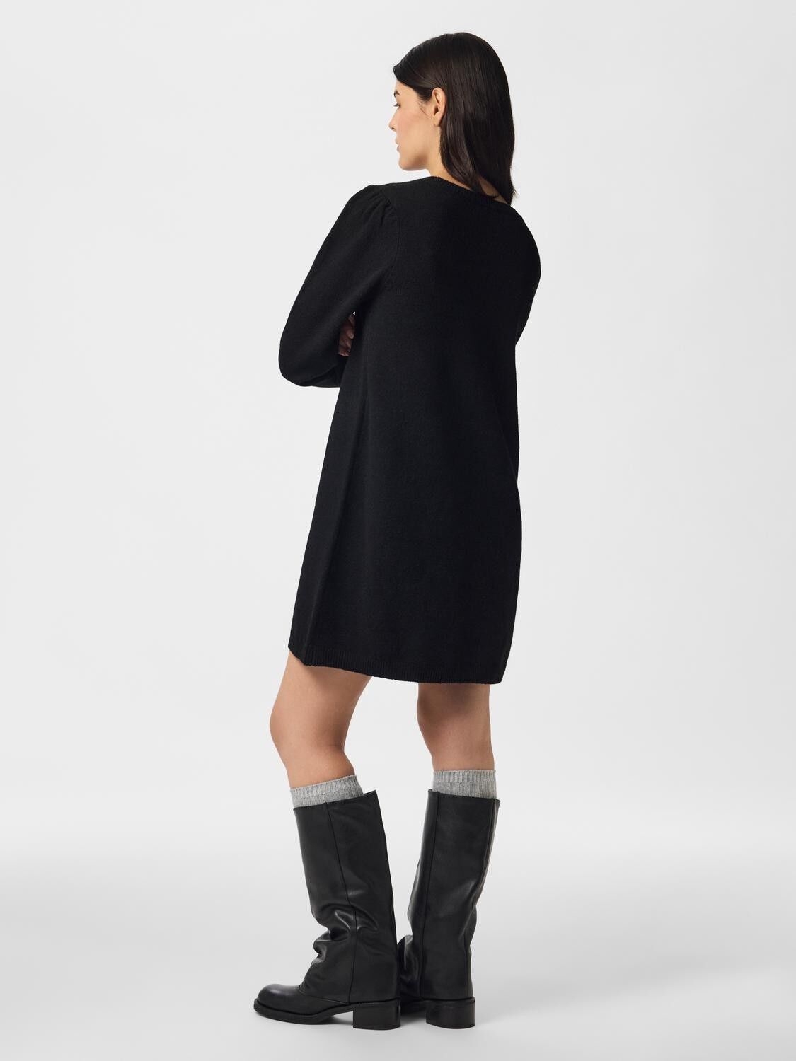 Pcsally Ls O-Neck Knit Dress Noos Bc
