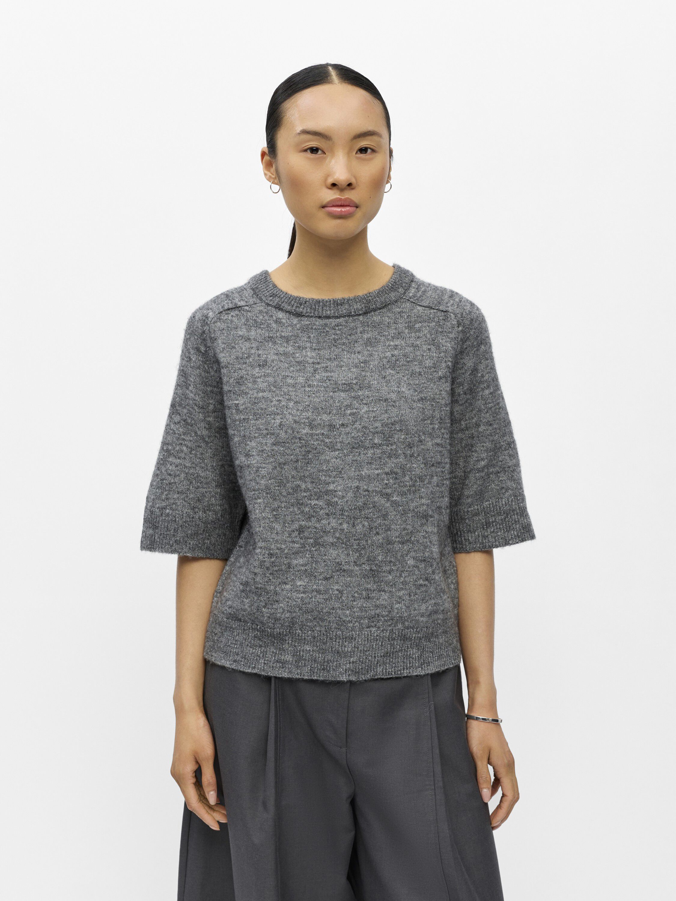 OBJDENISI 2/4 RE KNIT PULLOVER NOOS