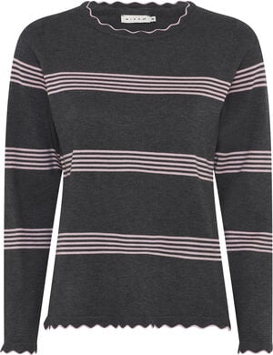 BB Jumper_ BBViscoseStripeKnit