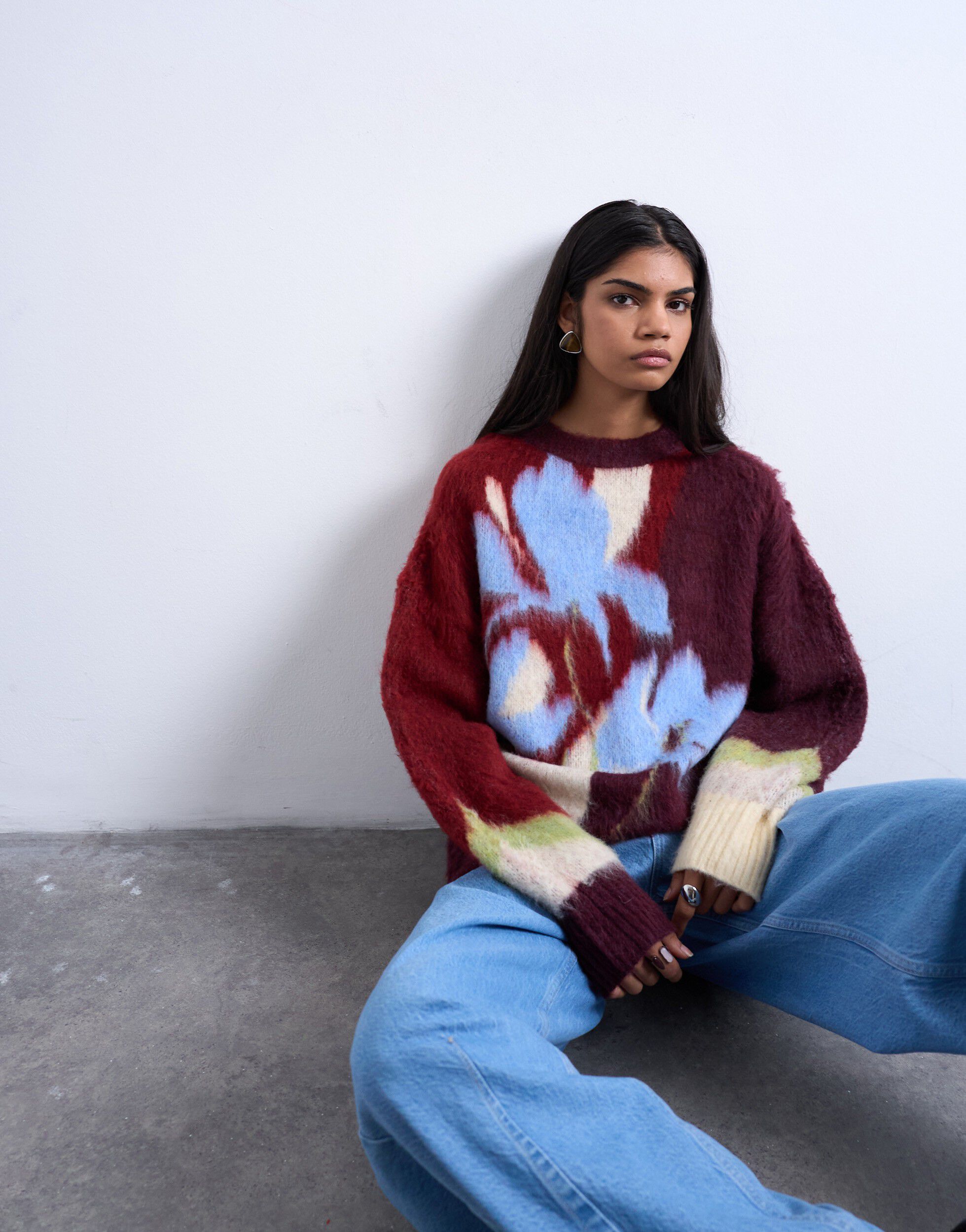 TSIVY FLOWER KNIT PULLOVER