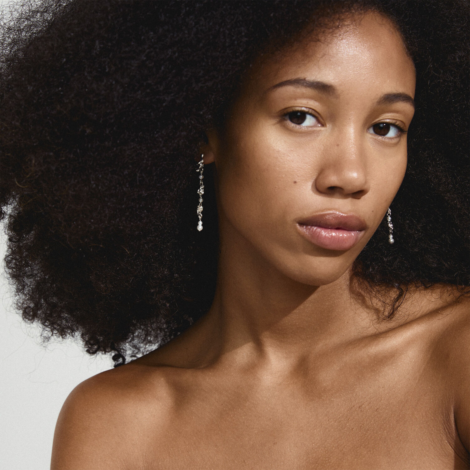 SLOAN pearl earrings silver-plated