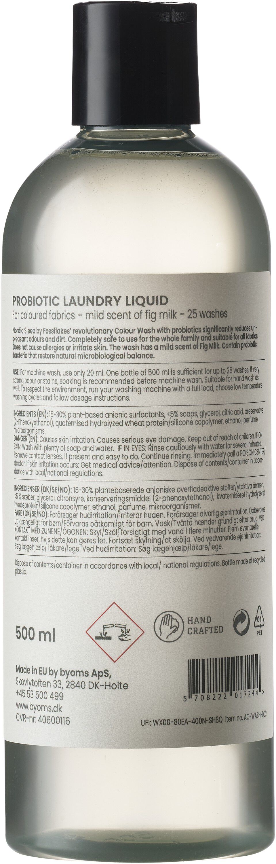 Nordic Sleep Probiotic Color Laundry Liquid - 500 ml.