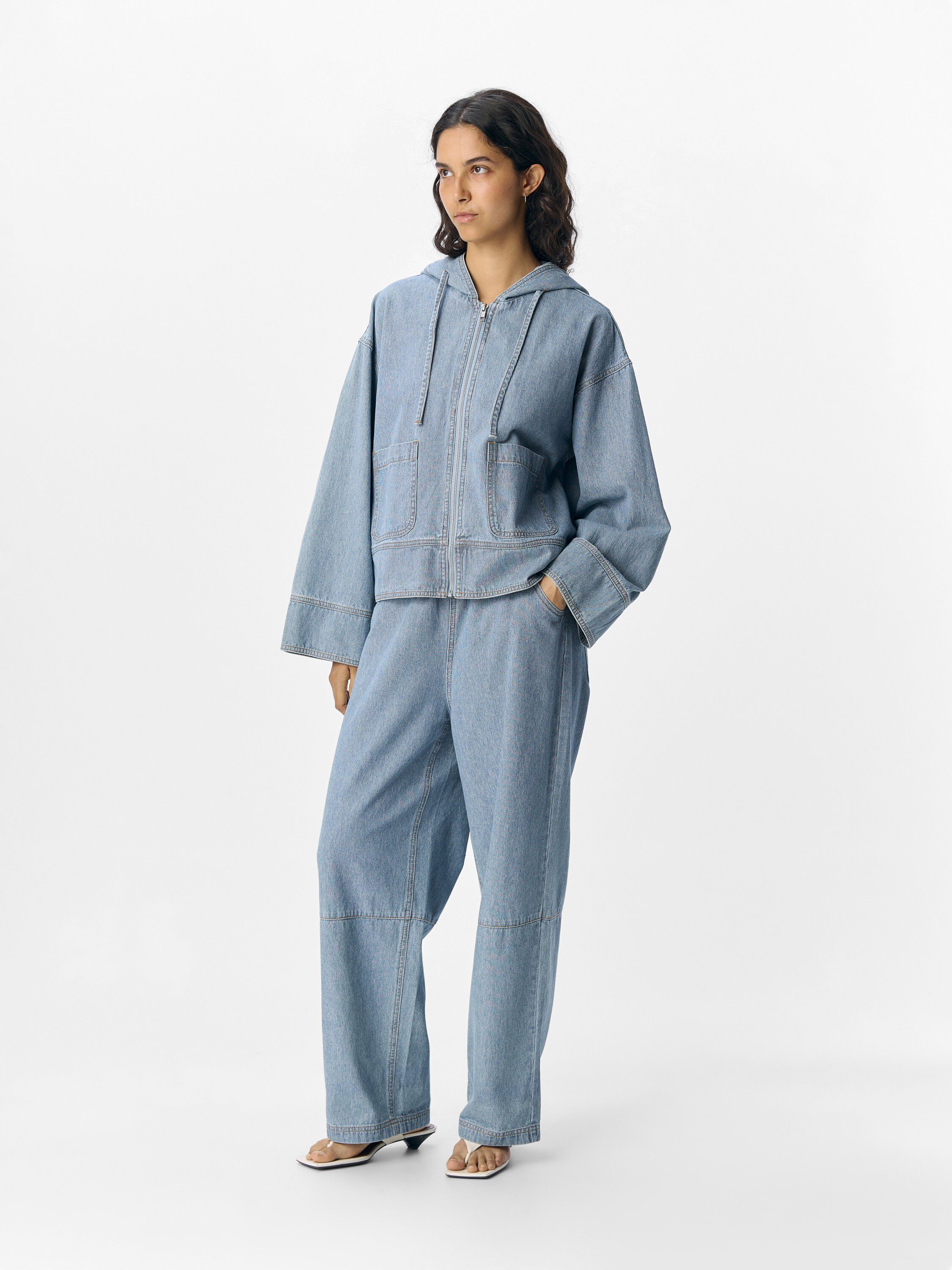 OBJRALY DENIM MW LO PANT 140