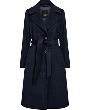 Cashmere Coat W - Clareta Belt Midi