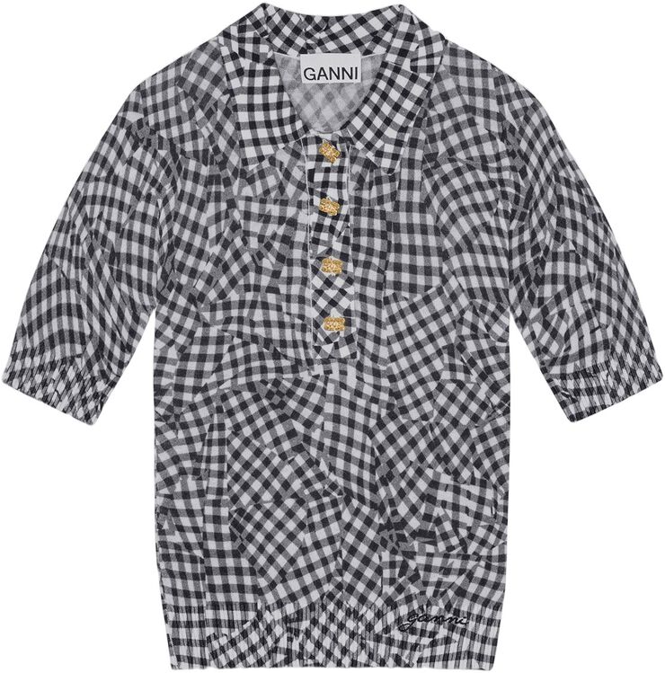 Sheer Cotton Printed Polo