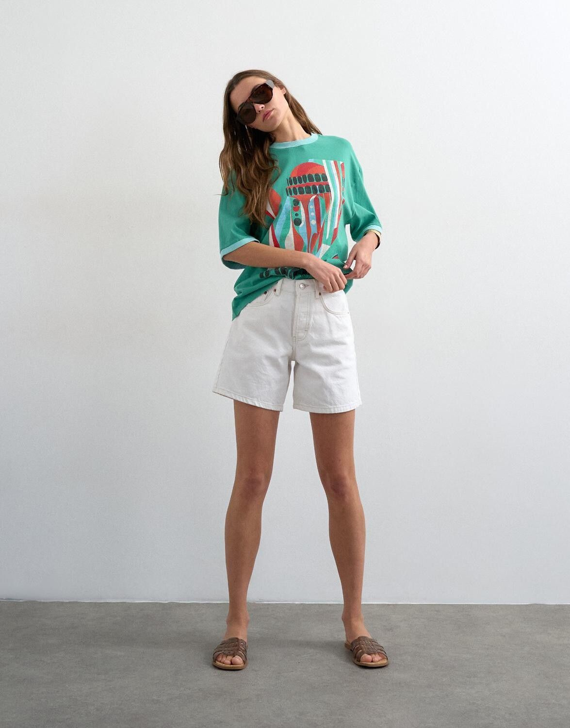 TSVIGGA HR DNM SHORTS WHITE