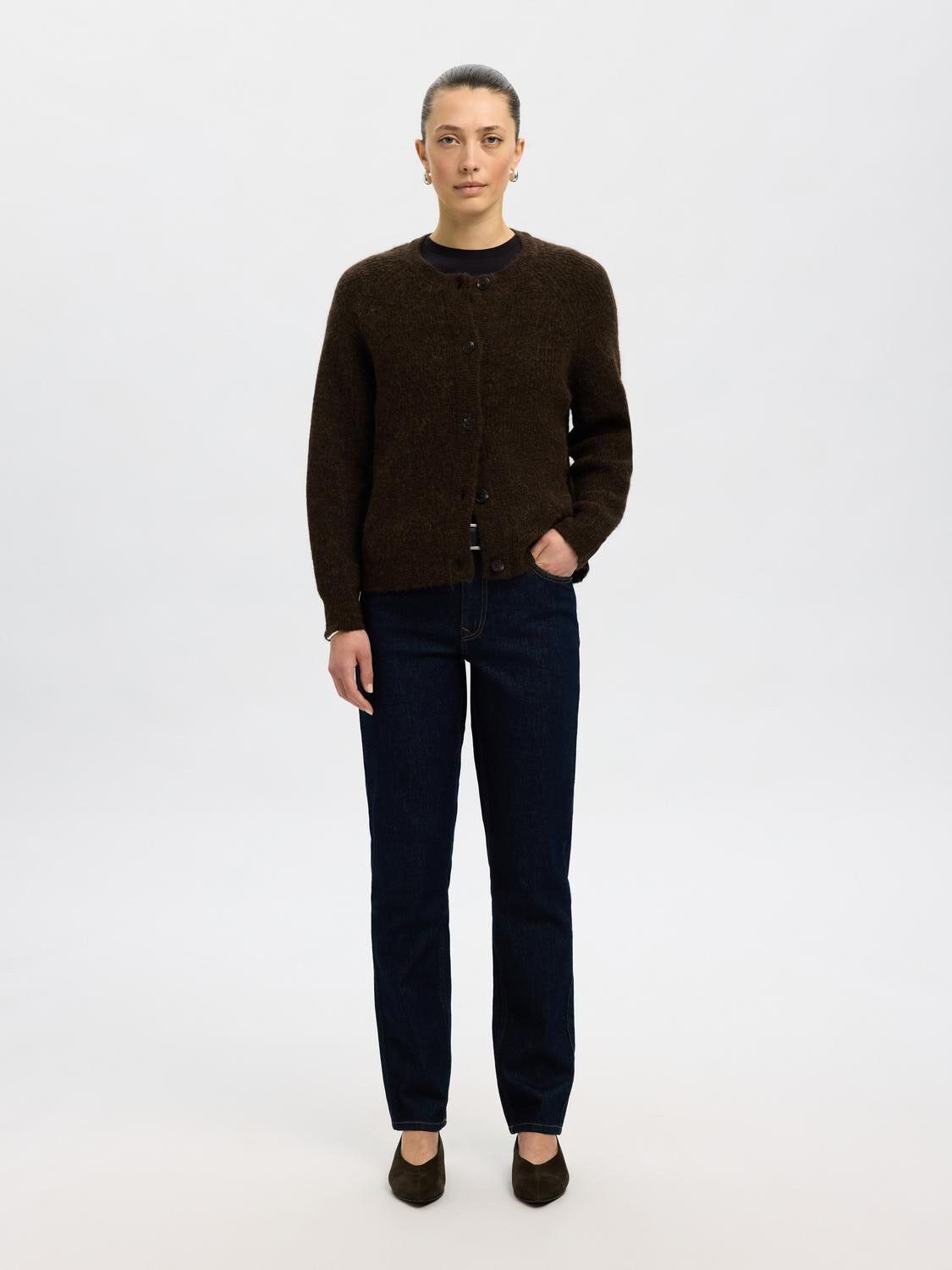 SLFLULU LS KNIT SHORT CARDIGAN NOOS