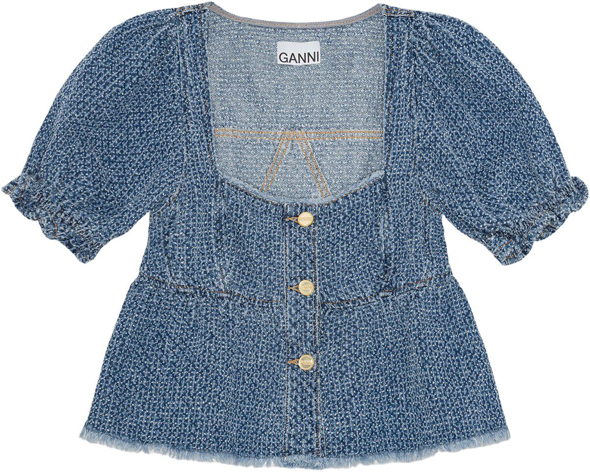 Fluffy Denim Blouse