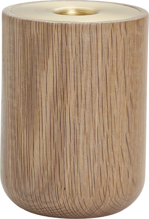 Oak Nordic candle holder - Large - H11xØ8 cm