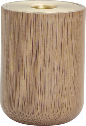 Oak Nordic candle holder - Large - H11xØ8 cm