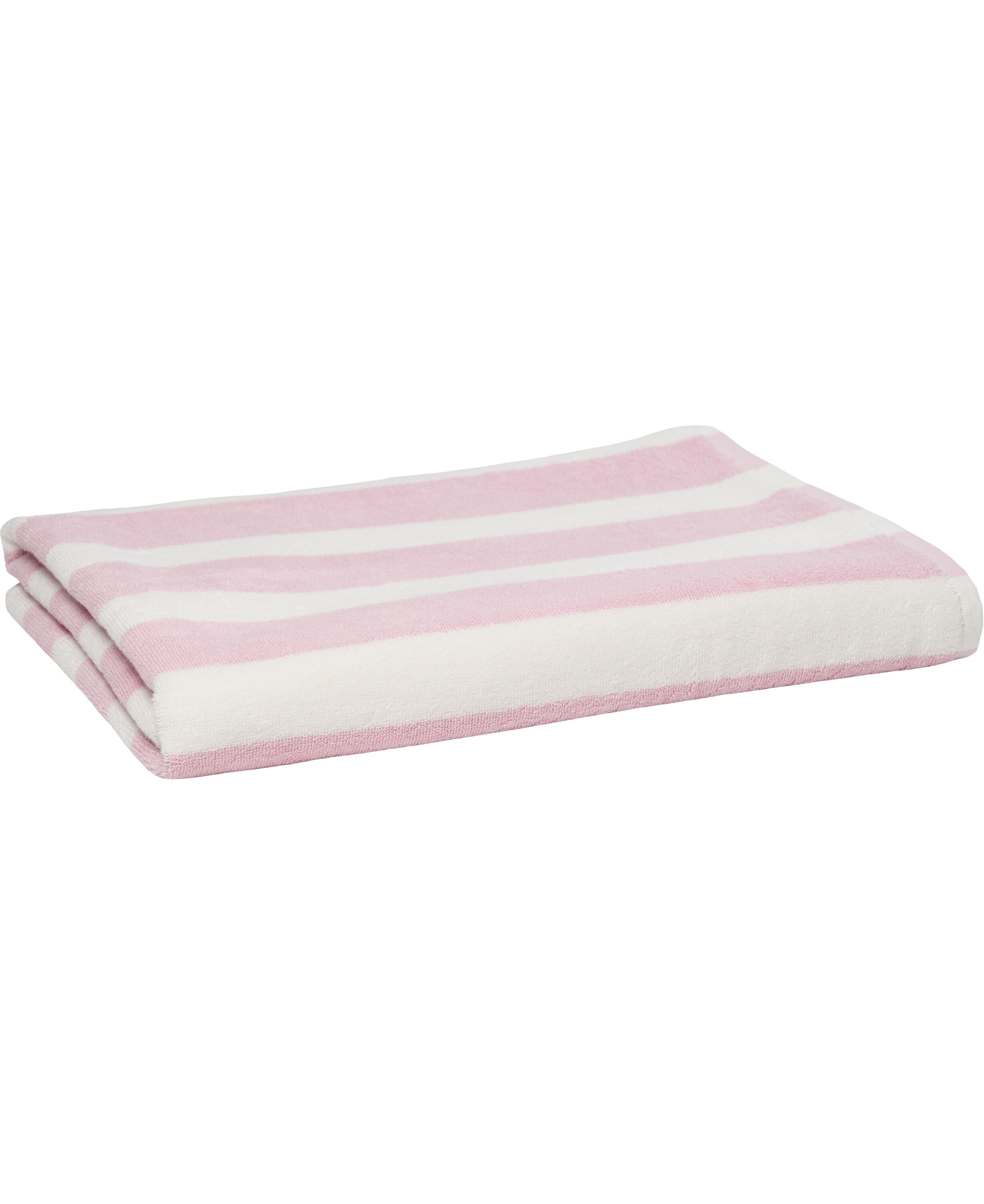 Beach towel 100x180 PINK /star white stripe