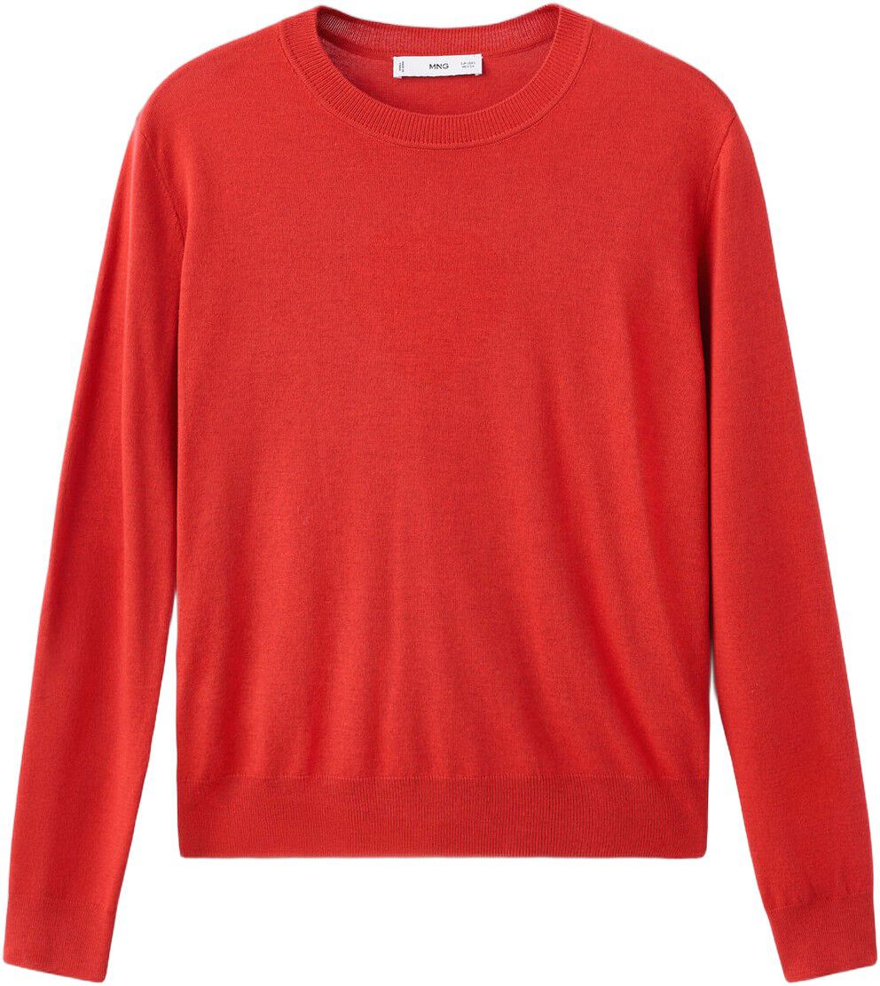 Fine-knit crew-neck sweater