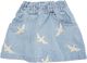 Y/D TWILL SKIRT W. EMBROIRDEY