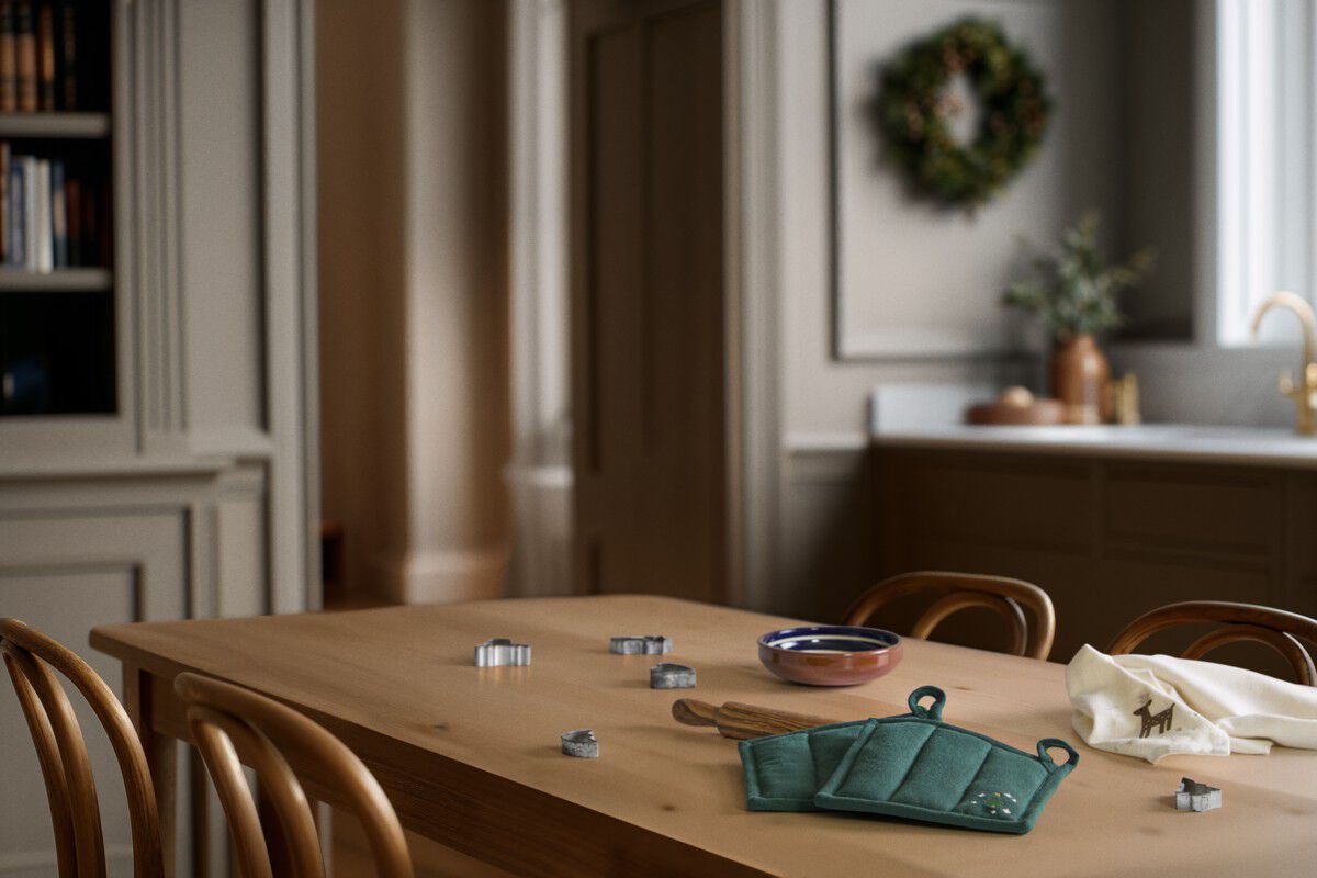 Christmas Fable Grydelapper 22x22 cm gr&oslash;n 1 stk.