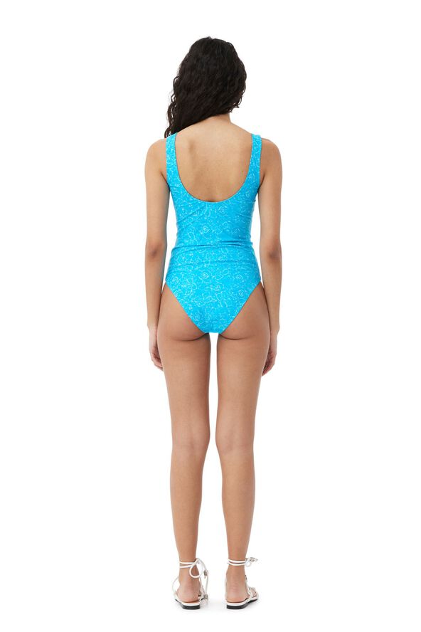 Recycled Printed U-neck Swimsuit