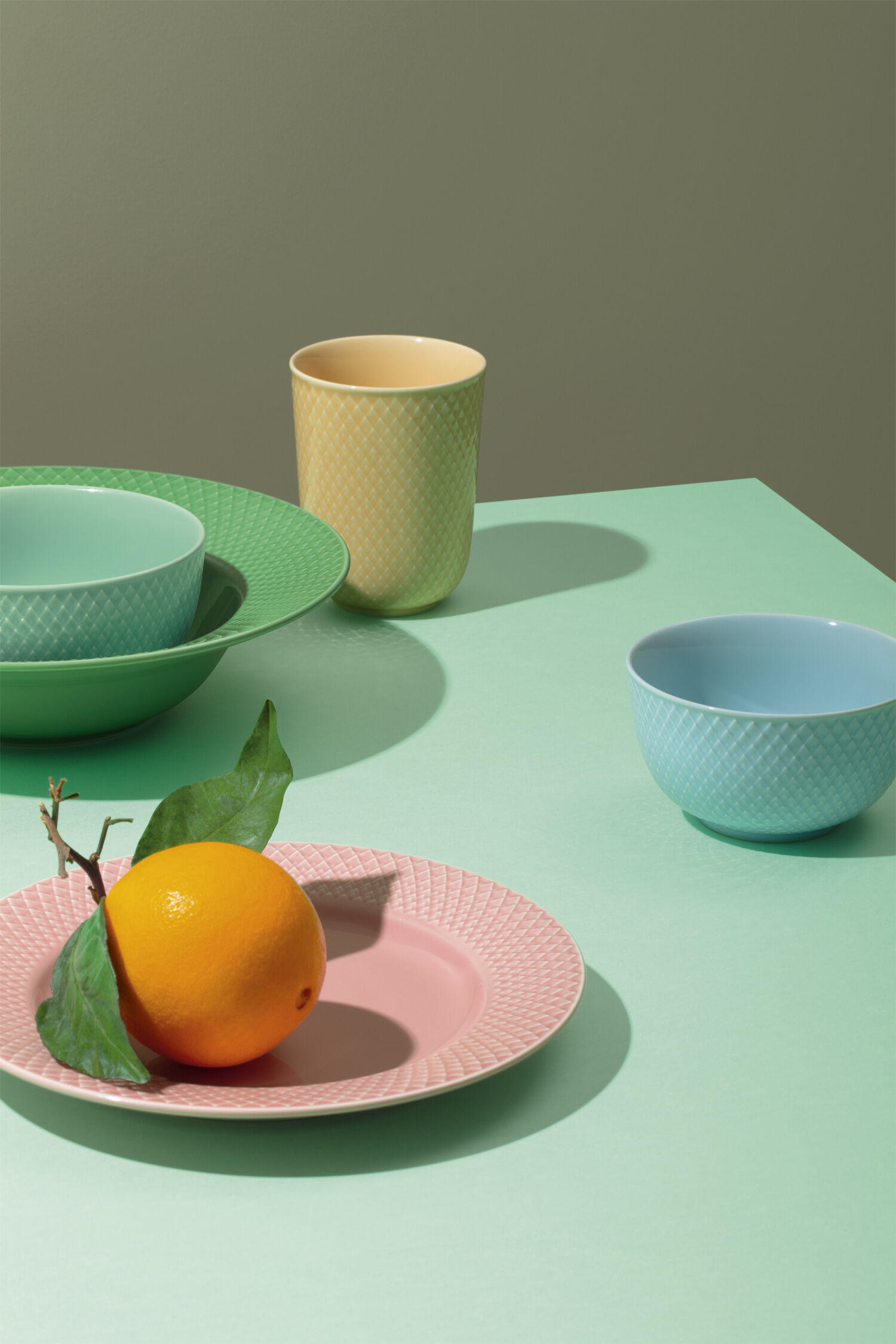 Rhombe Frokosttallerken &Oslash;21 cm rosa porcel&aelig;n