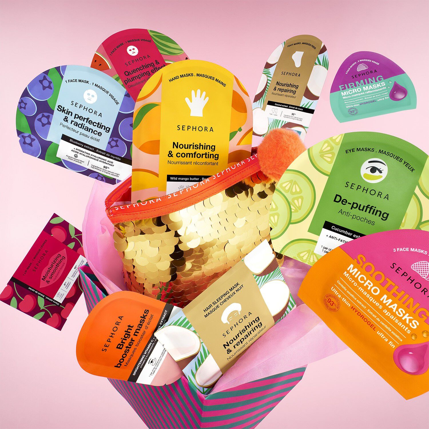 MAXI MASK KIT - 20 plejende masker fra hoved til t&aring;