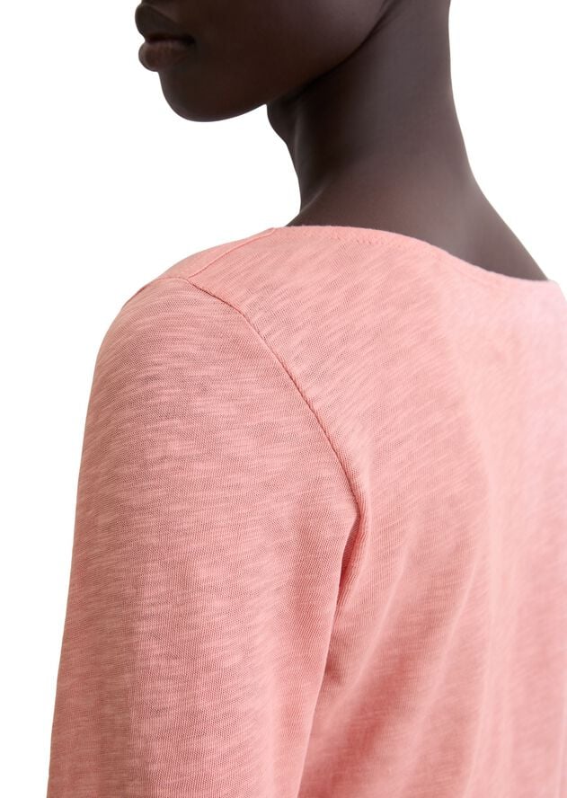 T-shirt, long sleeve, boat neck