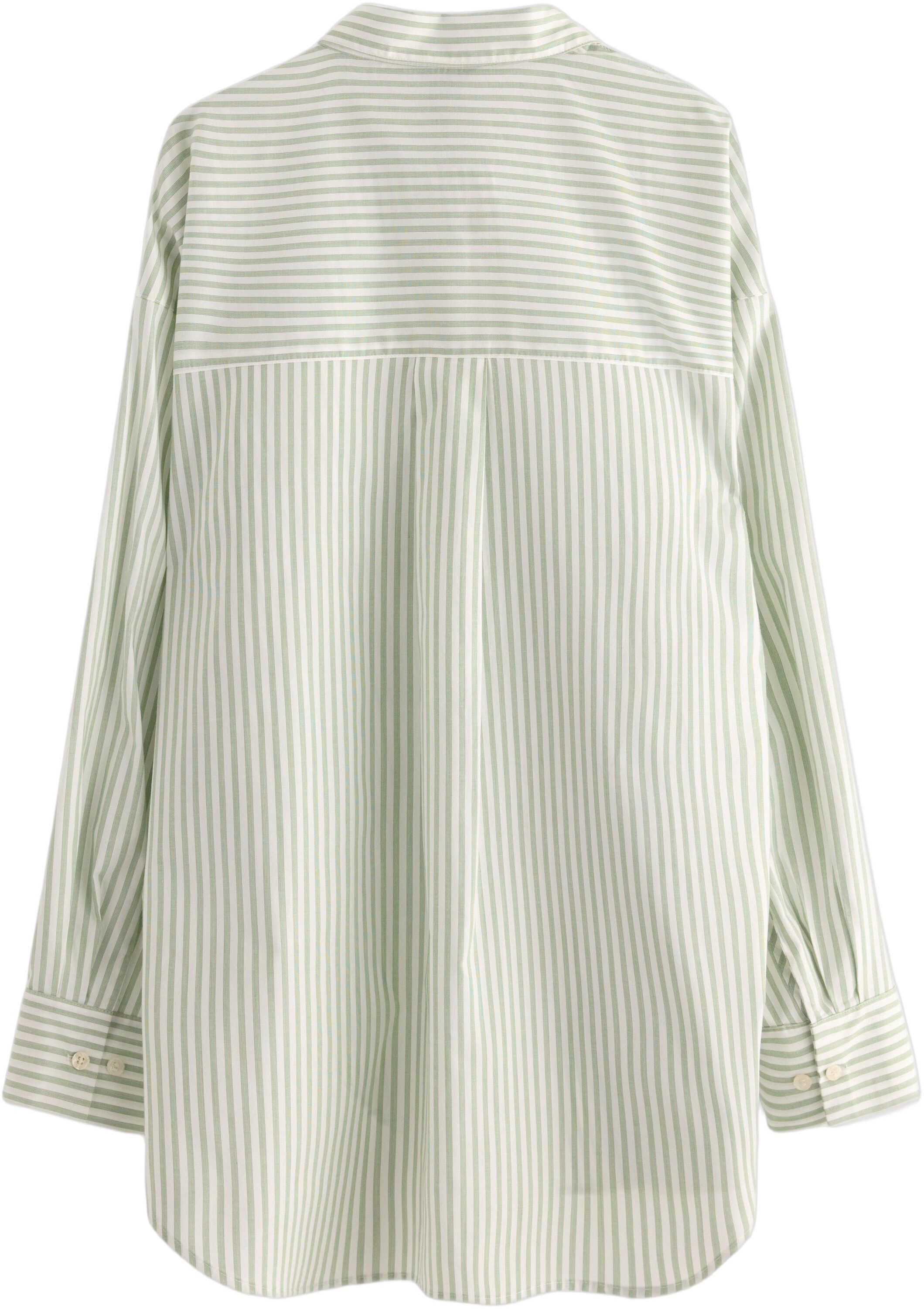 Oversized skjorte med lange &aelig;rmer