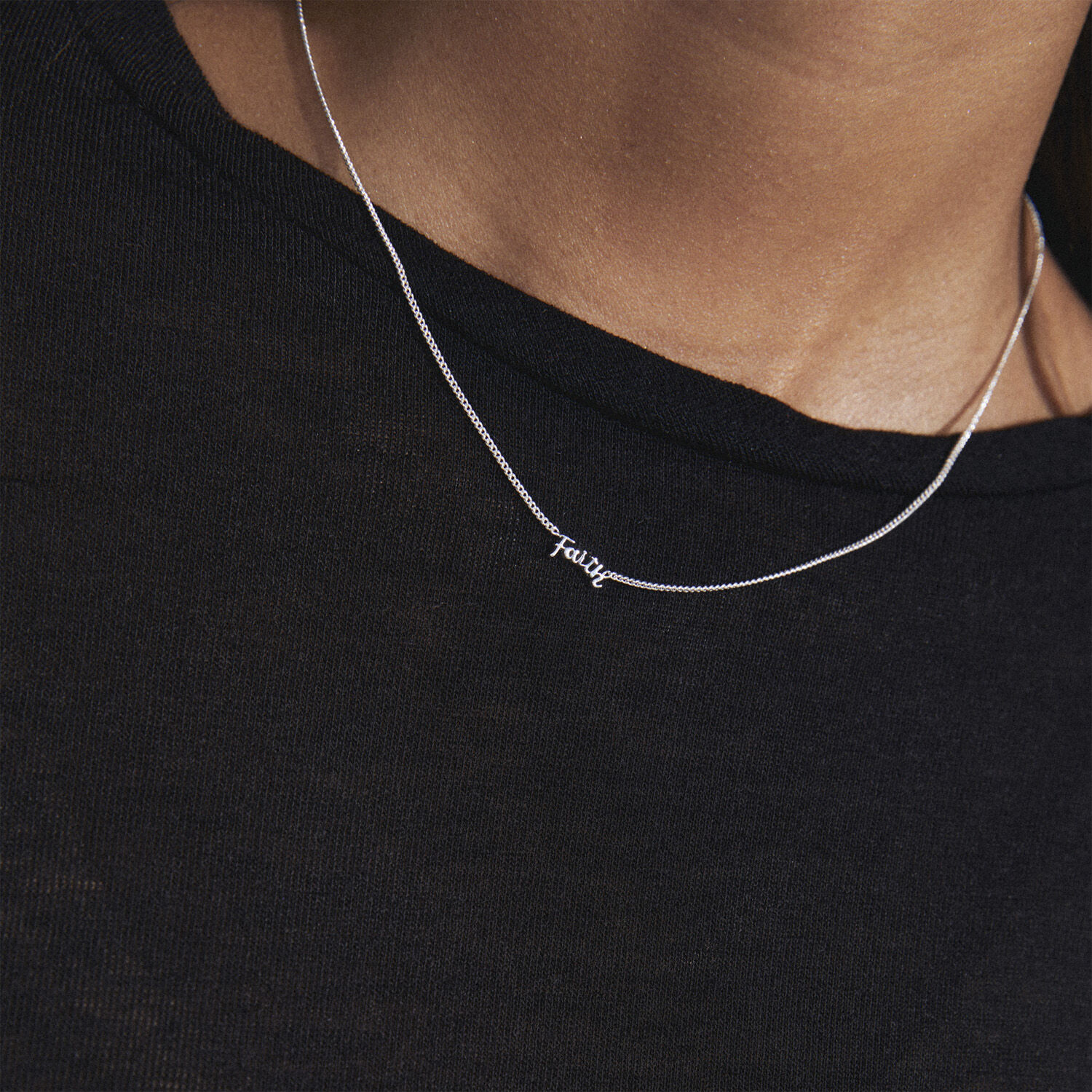 FAITH recycled necklace silver-plated