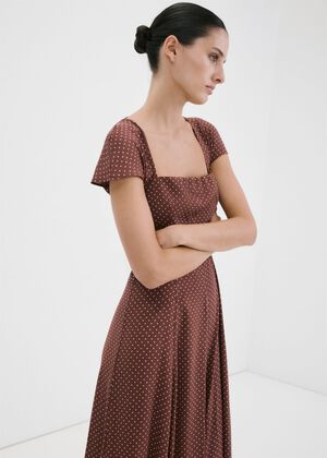 A-line polka-dot dress