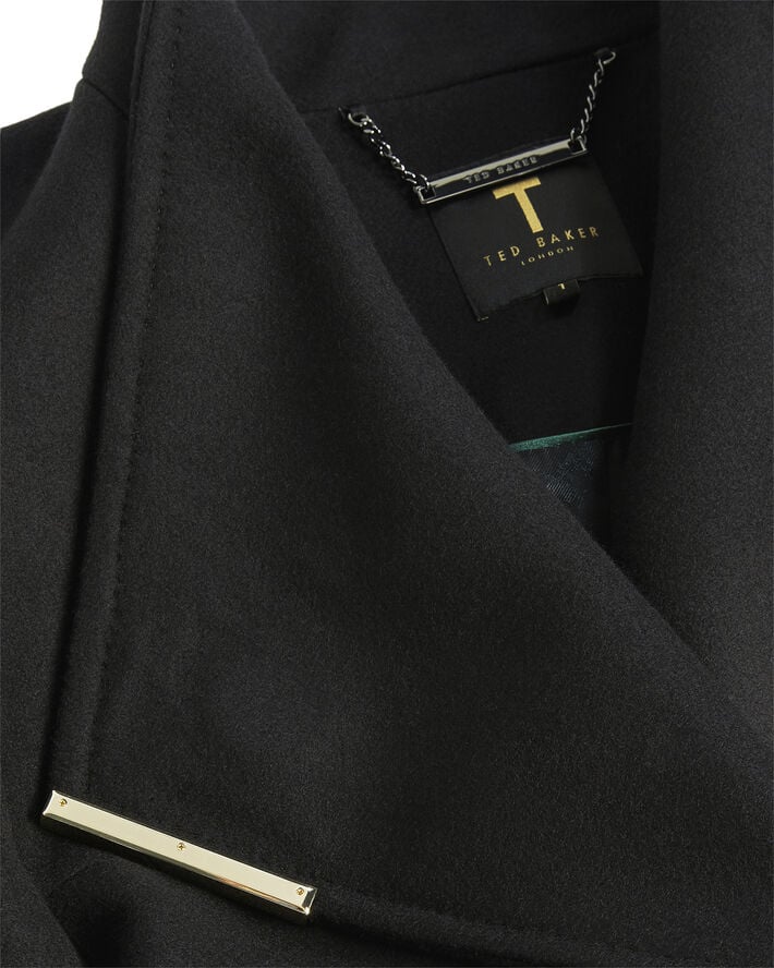 ROSELL Long Length Wool Wrap Coat