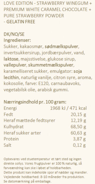 STRAWBERRY LOVE - Large (uden gelatine)