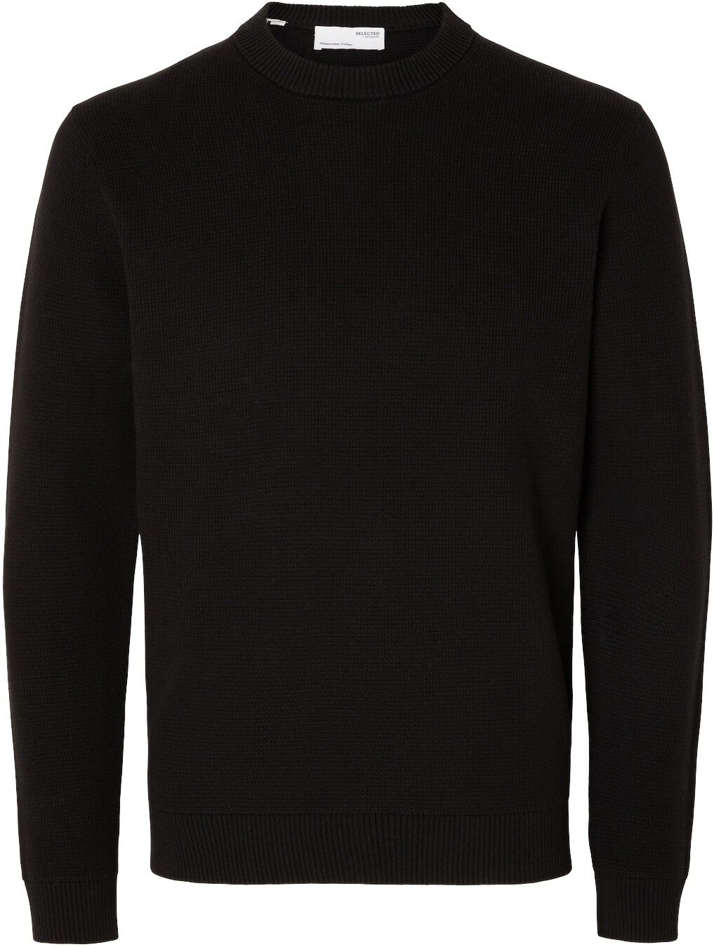 SLHDANE LS KNIT STRUCTURE CREW NECK