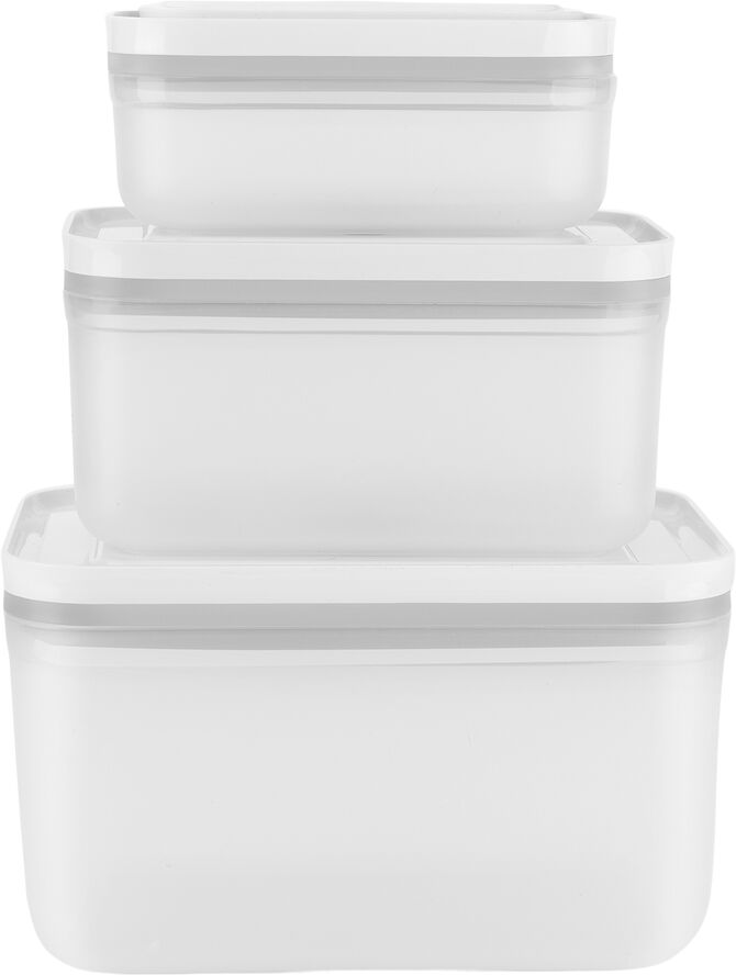 Fresh & Save Vakuum beholdersæt 3d i plastik. S,M, L
