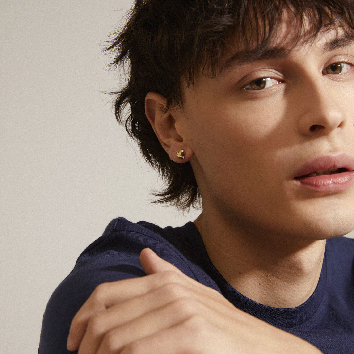 SOPHIA recycled heart earrings gold-plated