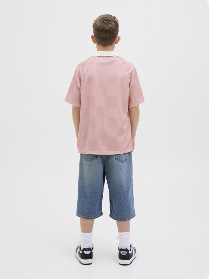 JCOLIDO AOP MESH OPEN COLLAR POLO J