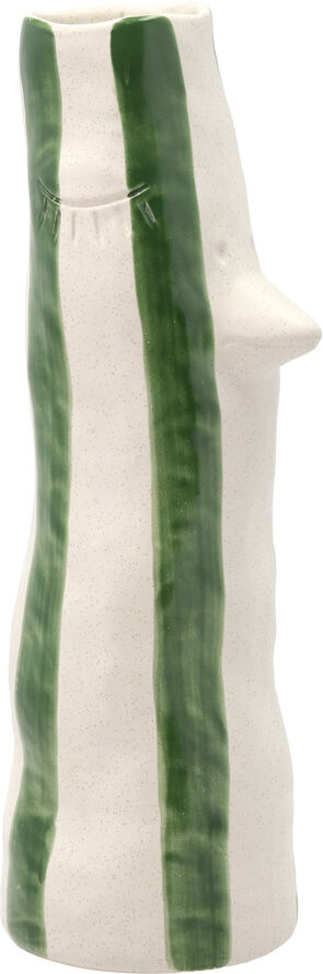 Vase med næb og øjenvipper Styles 34 cm Grøn
