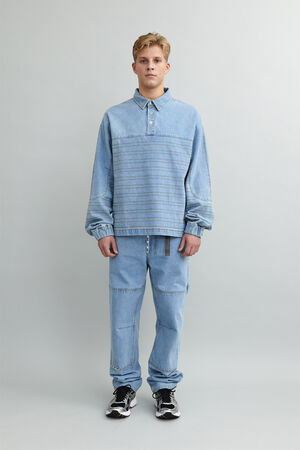 Sports'' Long Sleeve Denim Pol