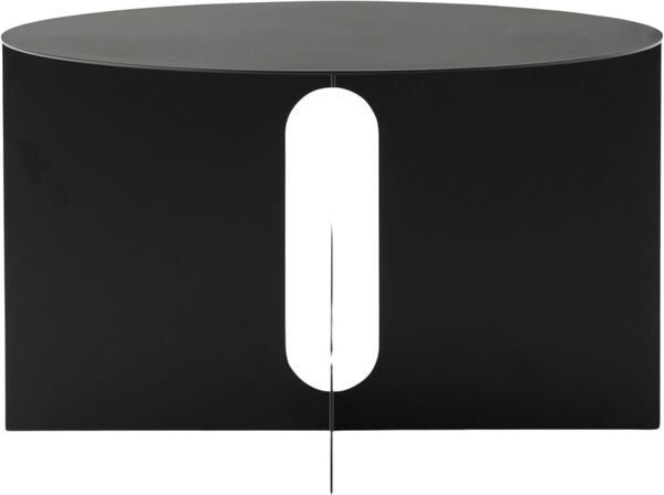 Androgyne Side Table, H38, Steel Base, Black