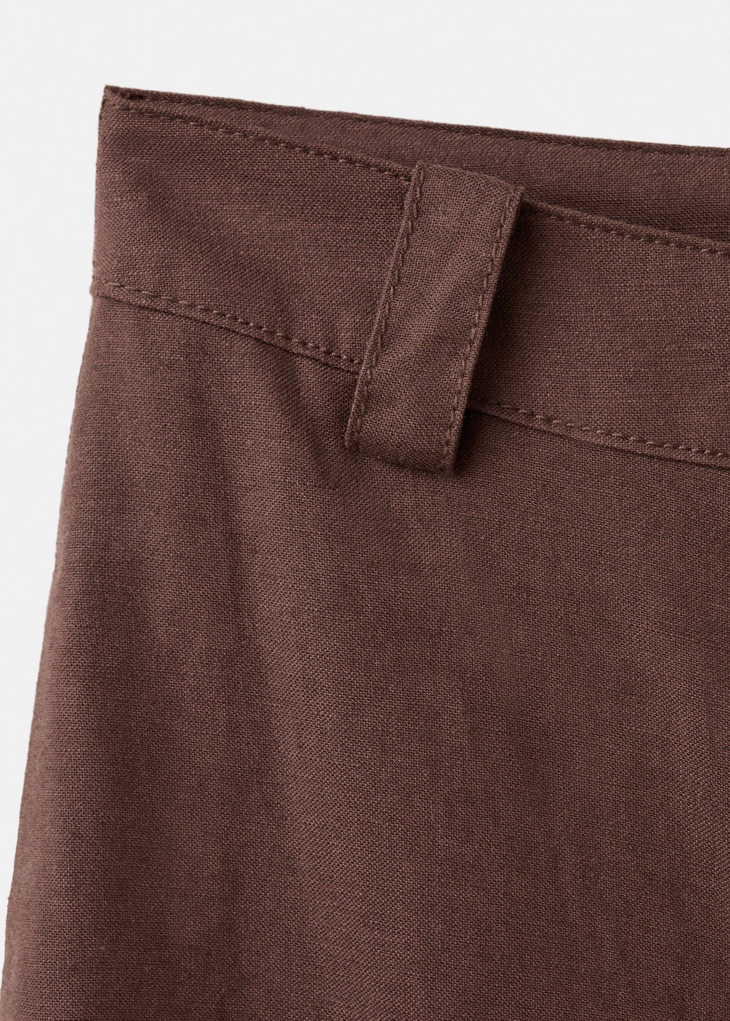 Linen high-waist trousers