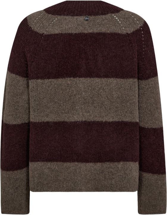 MMTaci Stripe LS V-Neck Knit
