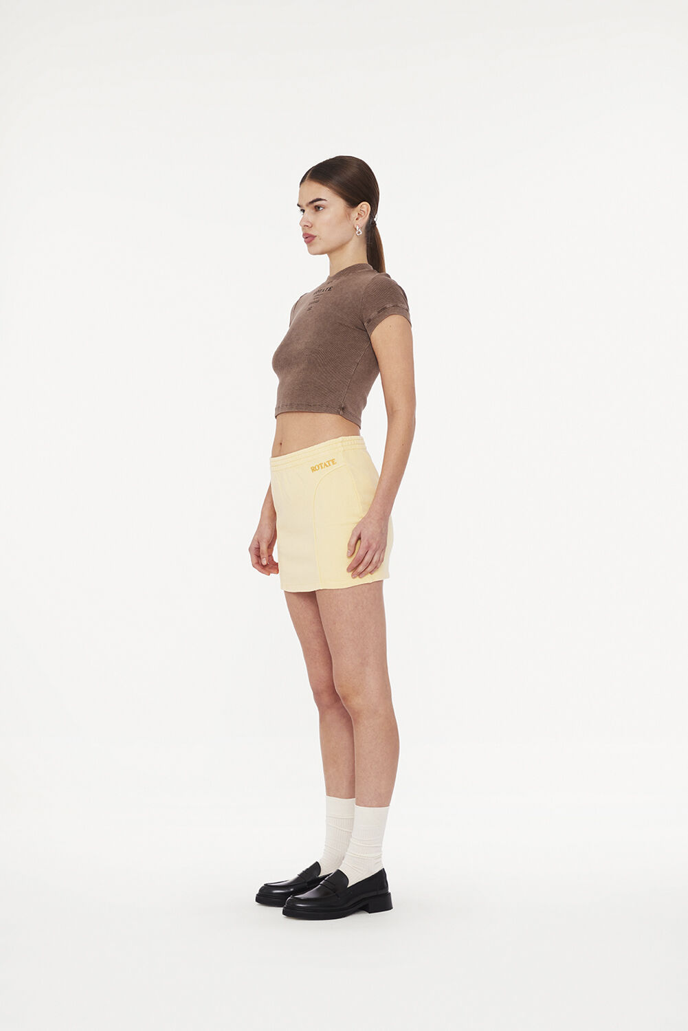 ELASTICATED MINI SKIRT