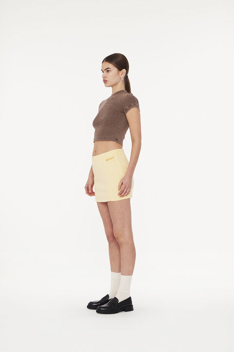 ELASTICATED MINI SKIRT