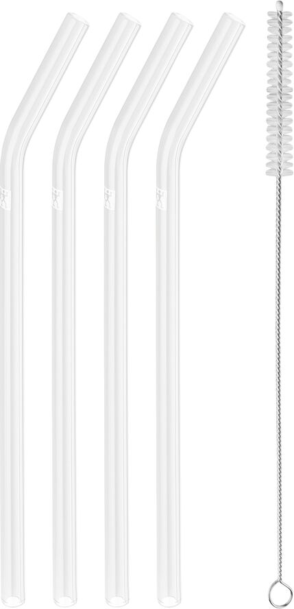 Sorrento Sugerør med knæk i glas, klar