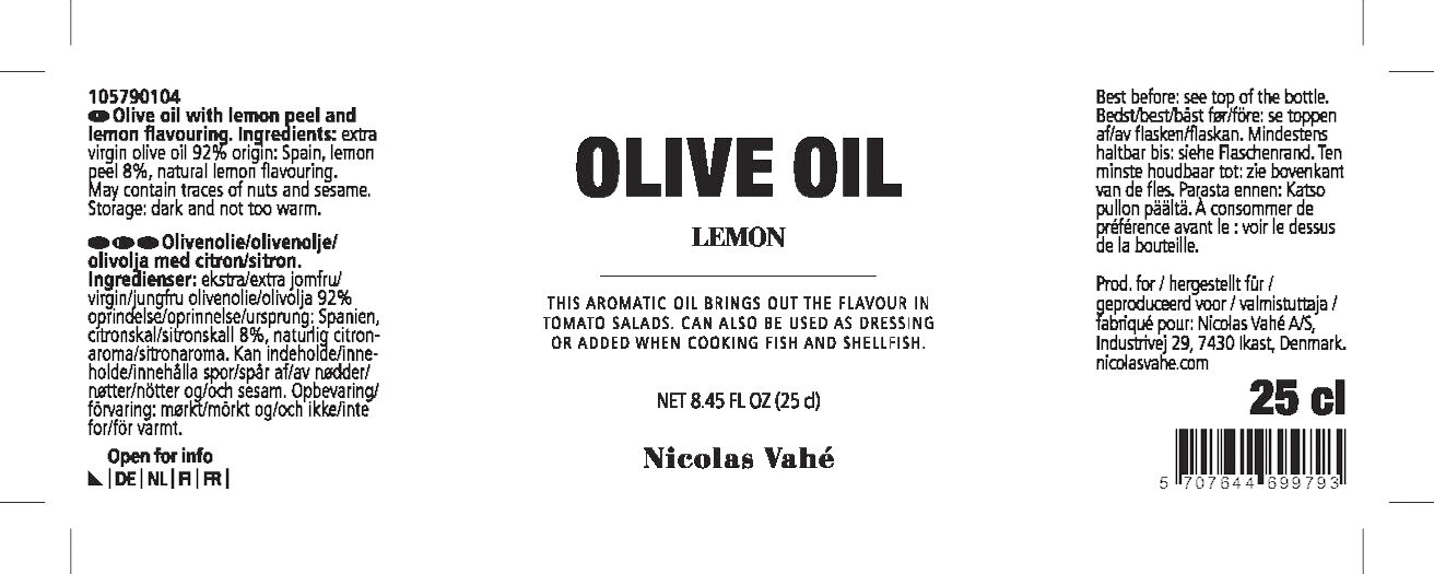 Olivenolie 99,5% med citronskal og citronaroma, 25 cl.